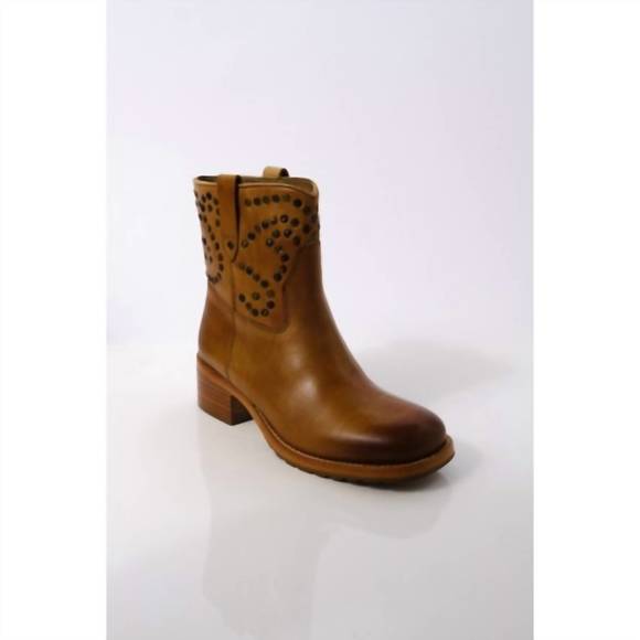 NEW FREE PEOPLE women's harmony studded ankle boot in biscuit - Picture 1 of 5